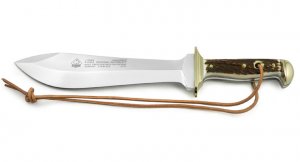Puma Knife Sheath: Puma Original current model Waidblatt Dark Brown Leather Knife Sheath
