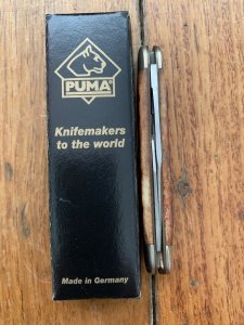 Puma Knife: 1990's Puma Bantam Folding Knife with Red Jigged Bone  Handle