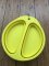 Collapsible Food Grade Silicone Compact Dog Food Bowl or Water Bowl in Yellow