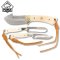 Puma SGB Trophy Care White Bone Handled Caper, Skinner, Fleshing 3 Knife Set