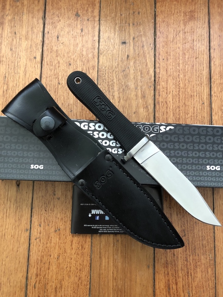 SOG Vintage Original S240 NW RANGER Knife with Black Leather Sheath