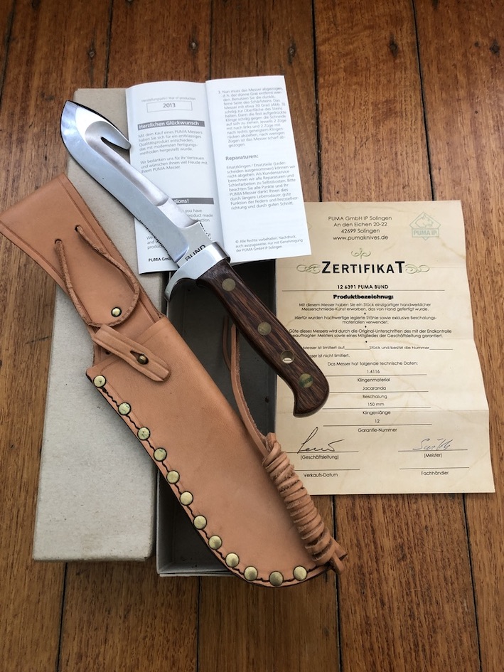 Puma Knife Puma rare & original 12 6391 BUND knife in original Sheath
