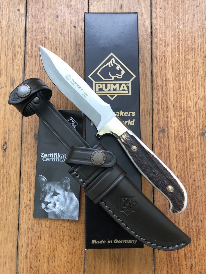 Puma Knife: Puma Waidmann Knife with Stag Antler Handle Puma Knife: Puma Waidmann Knife with Stag Antler Handle