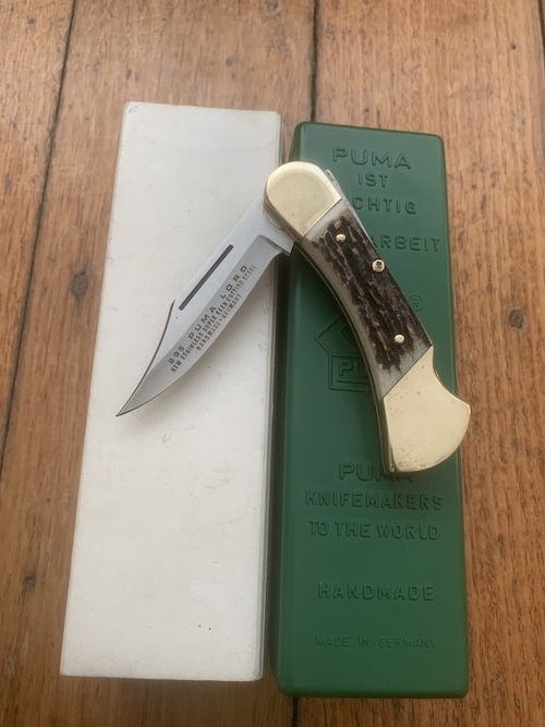 Puma Knife Puma 1982 Rare model 895 Lord Folding Knife with Stag