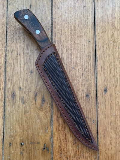 G96 JET-AER Japanese made Fixed Blade Knife with Custom Sheath G96 JET-AER Japanese made Fixed Blade Knife with Custom Sheath