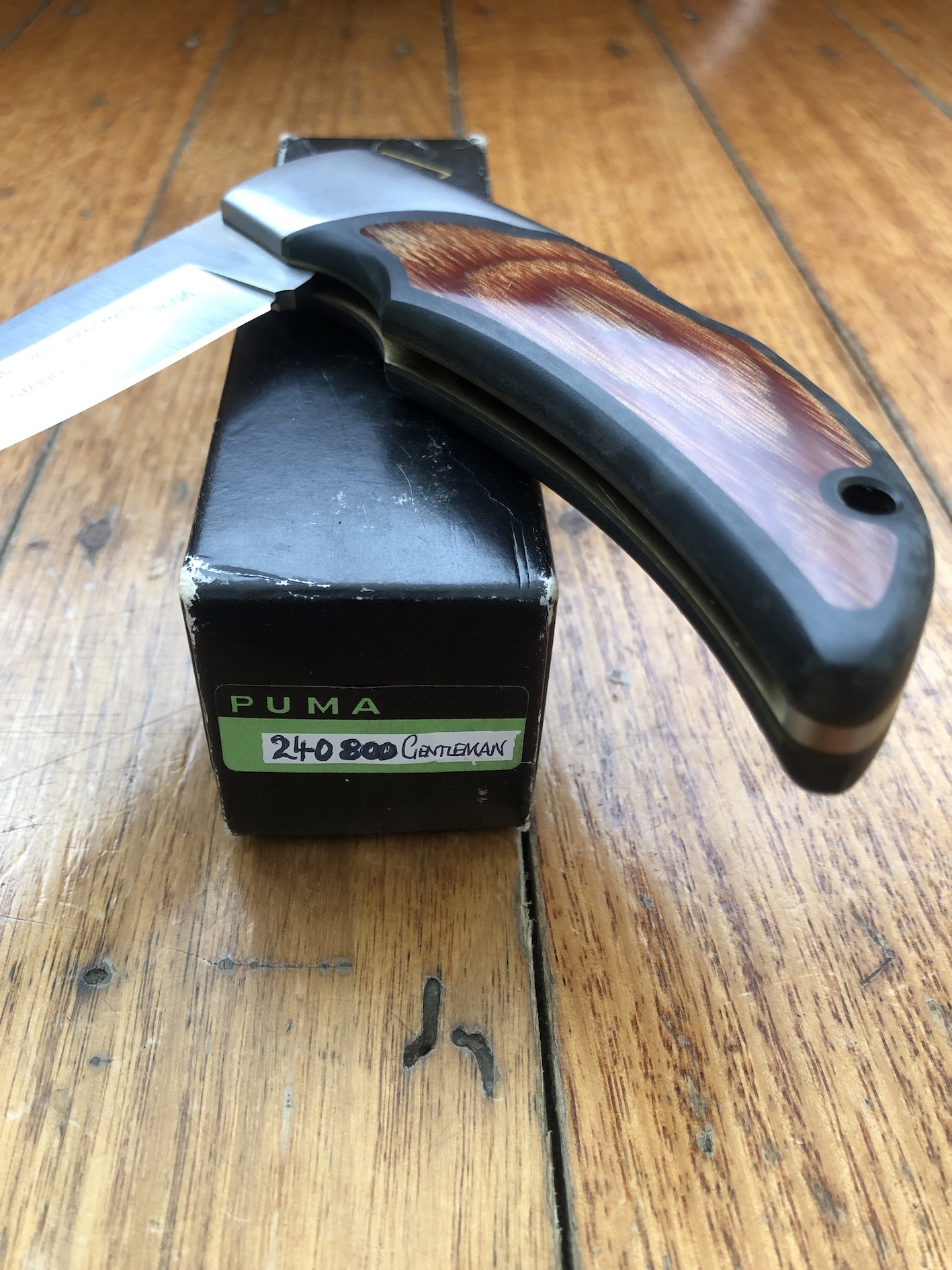 Puma Knife Rare Puma Gentleman 24 0800 Folding Knife with Pakkawood