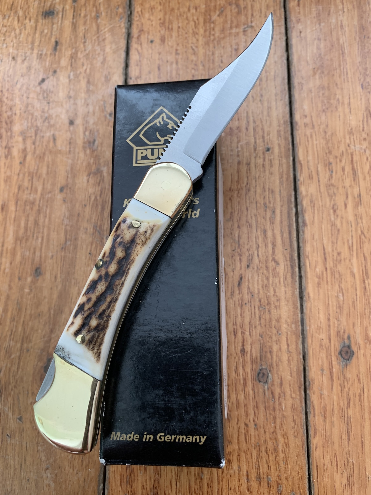 Puma Knife Puma Earl Folding Knife with Stag Antler Handle 2015 DBW
