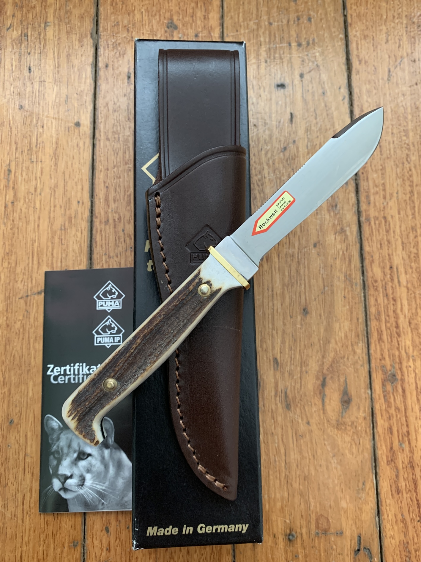 Puma Knife Puma Hunters Pal Current Model with Sambar Stag Antler Handle