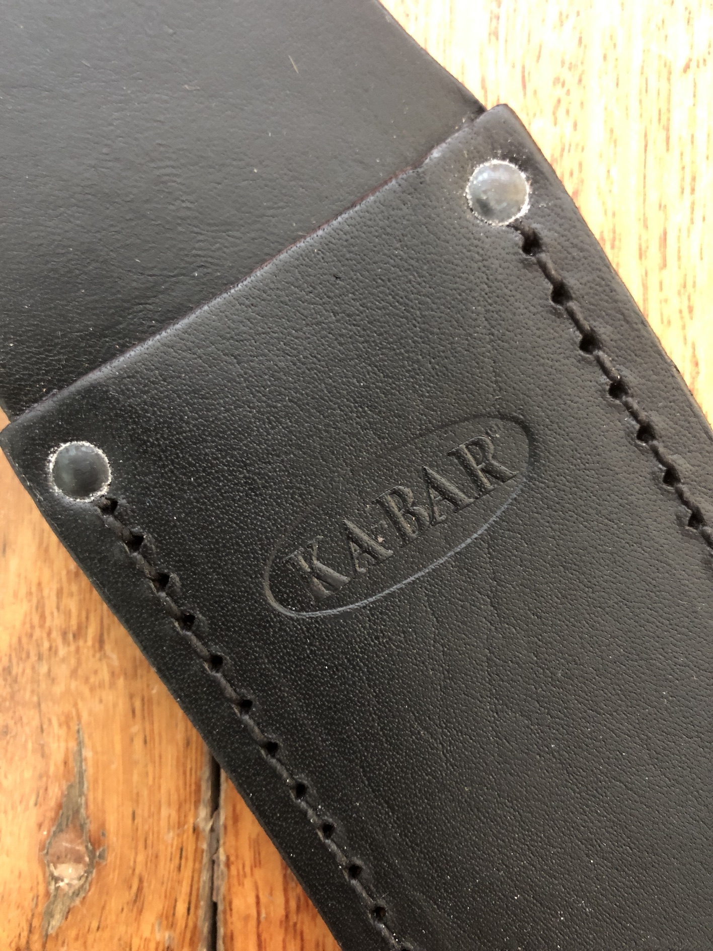 KaBar Sheath Kabar 7" knife blade Black Leather Sheath