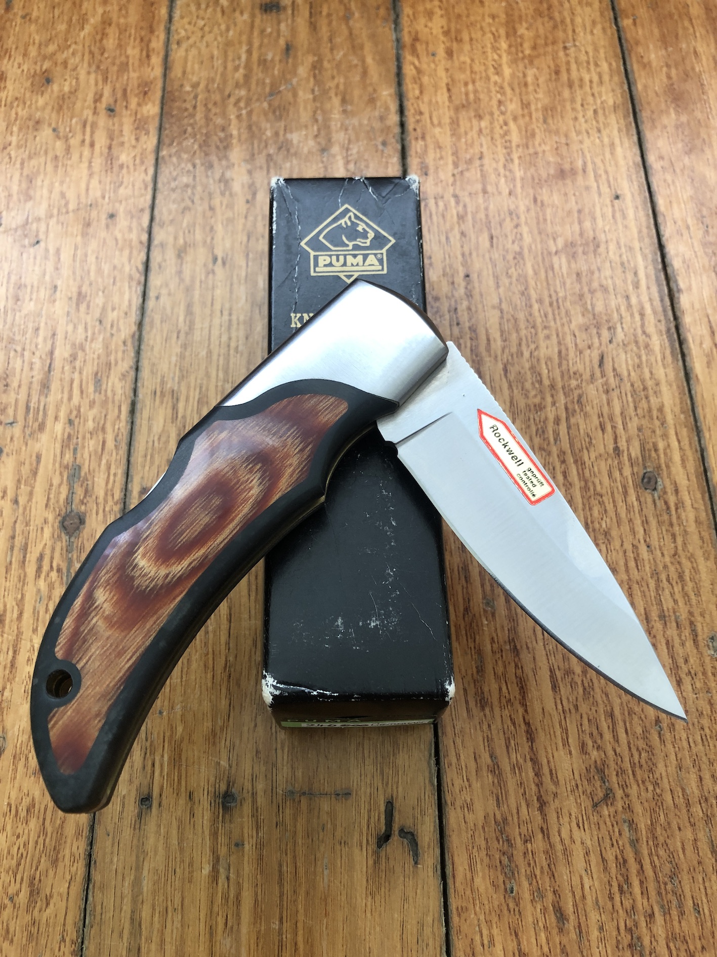 Puma Knife Rare Puma Gentleman 24 0800 Folding Knife with Pakkawood