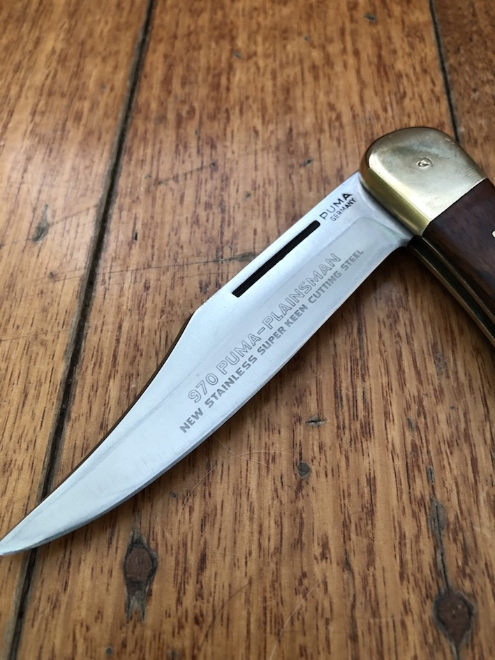 Puma Rare Model 970 Plainsman Warden) 1970 Folding Lock Knife Serial # 11071