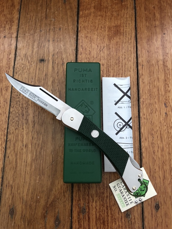 puma green handle knife