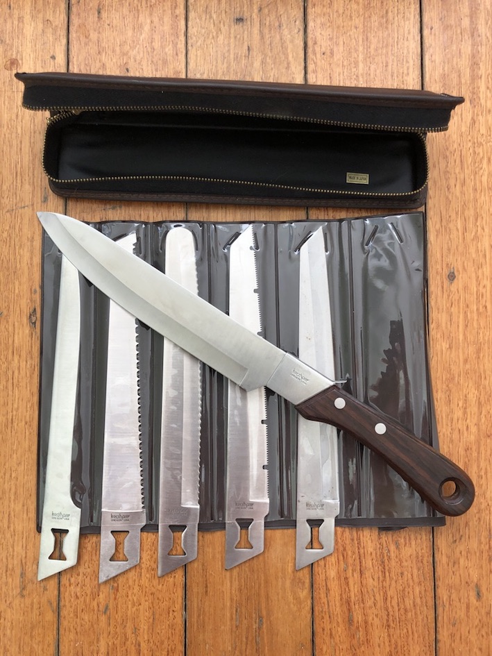 Vintage KERSHAW KAI BLADE TRADER 5 BLADES KNIFE SET & CASE 1099 JAPAN  ESTATE