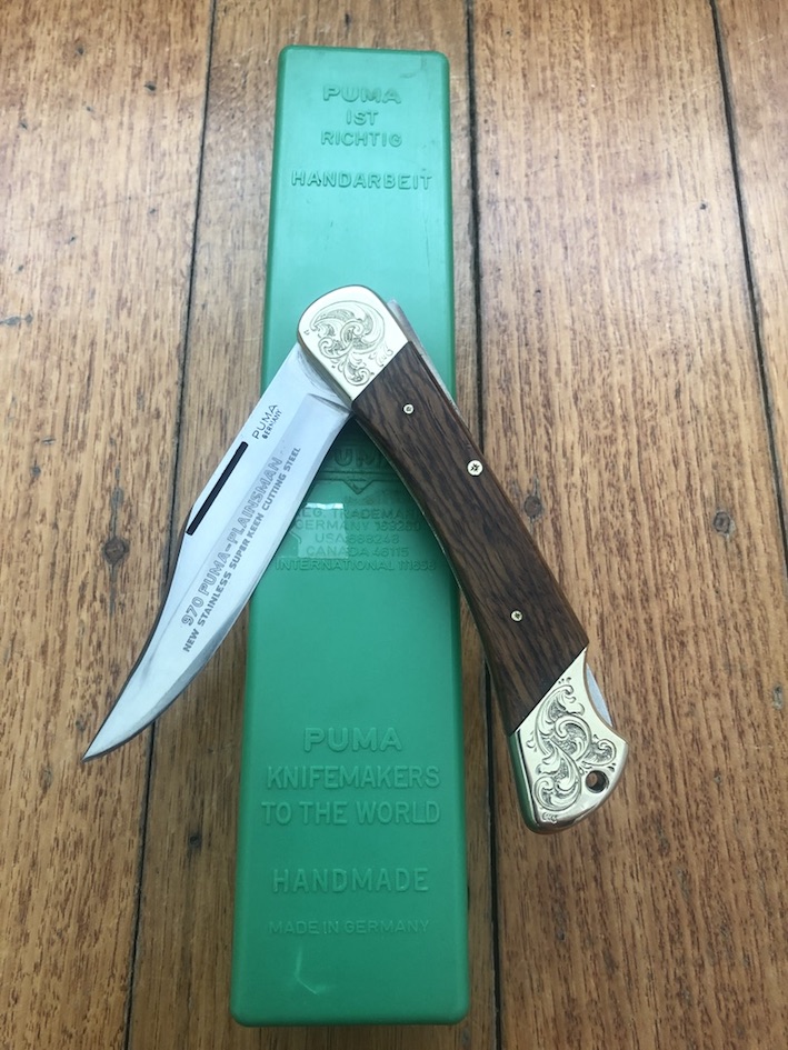 Puma Rare 1968 model 970 PLAINSMAN Engraved Model Folding