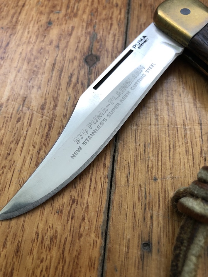 Puma USED Model 970 Plainsman 1969 Folding Lock Knife Serial Puma USED Model 970 Plainsman 1969 Folding Lock Knife Serial