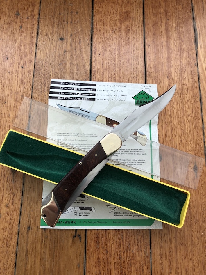 Puma Rare Model 971 Plainsman 1969 Saw and Blade Folding Puma Rare Model 971 Plainsman 1969 Saw and Blade Folding
