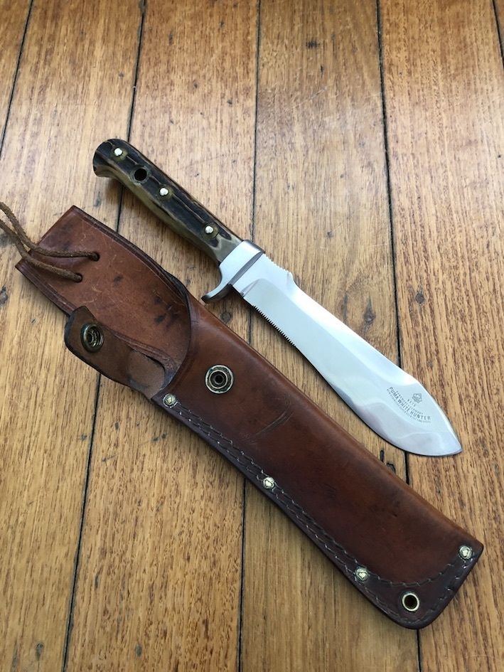 Puma Knife Puma Vintage 1984 White Hunter with Stag Handle & Original Sheath