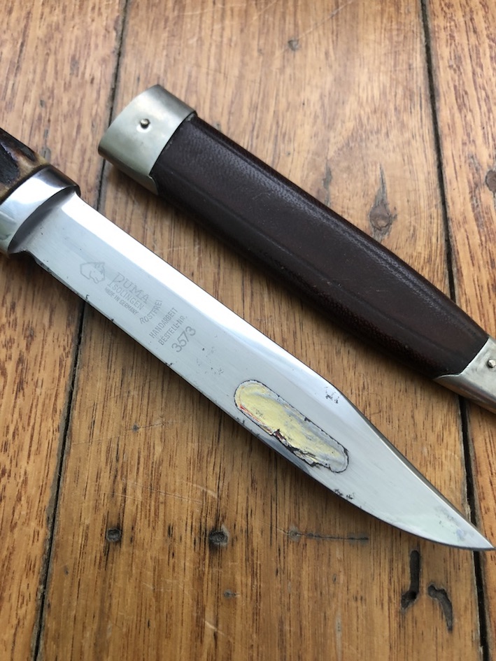 Puma Knife Puma 1973 Vintage 3573 Boot Knife with Stag Handle