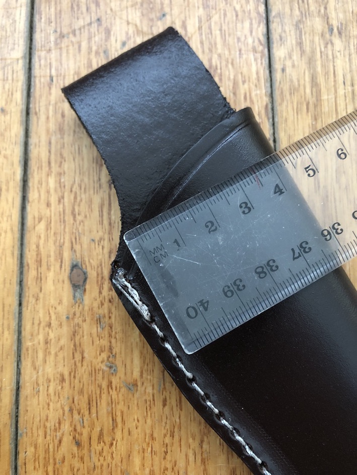 SOS Knife Sheath LS5 Dark Brown SlipIn Molded Leather Knife Sheath