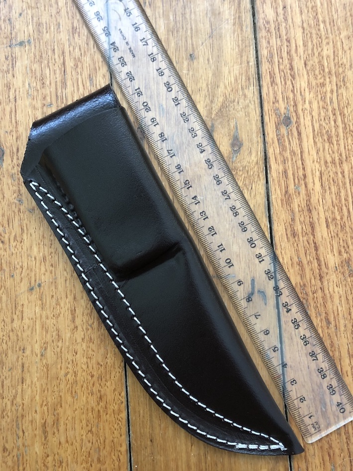 SOS Knife Sheath LS6 Dark Brown SlipIn Molded Leather Knife Sheath