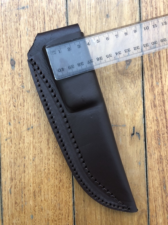 SOS Knife Sheath LS6 Dark Brown SlipIn Molded Leather Knife Sheath