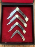 Puma Set of 4 - The Aristocrat Series Folding Knife Set in Puma Display