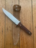1960's Japanese Made Small Bowie knife & Leather Sheath