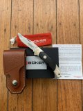 Boker Tree brand SCOUT Classic German Lock Knife with Buffalo Handle Pouch and Box