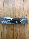 Linder Miniature Knife with Crown Stag Antler Handle and 6cm Blade