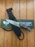 Cudeman Model 172FL Scout Knife With Black Leather Sheath