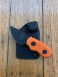 Ontario LB-II Little Bird Knife with Orange Micarta Handle and Black Kydex Tactical Sheath