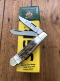 Puma SGB Knife: Puma SGB Trapper Twin Blade Knife with Stag Antler Handle