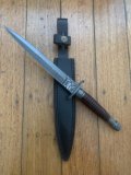 COMMANDO BLADED KNIFE WITH 200 LAYER DAMASCUS BLADE AND ROSEWOOD HANDLE