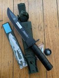 Aitor Jungle King 1 Black Tactical Combat Knife with Survival Kit