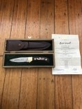 Puma Knife: Puma Rarity Original 1769-1991 4 Star Fixed Blade COPPER Silberlöwe Knife with Grenadill Handle in Original Box