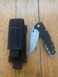 SOG Original SALUTE Folding Lock Knife with Quality Original Pouch