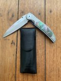 KLÖTZLI Swiss Made Michael Walker Design Folding Knife with Black Pearl/Titanium Handle & Pouch #029/250