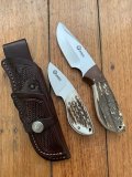 Boker Tree Brand Fixed Blade Twin Piggy Back Set with Stag & Cocobolo Wood Handle & Custom Sheath