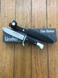 Linder Classic Pathfinder with Saw Back, 4 1/4" Blade with Black Metal handle