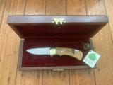Puma Knife: Limited Edition 1983 715 4 Star Spirit of Massachusetts Scrimshawed Handle in Wooden Presentation Box