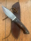 1990'S CHARLTON USA Damascus  Hunter Fixed Blade with Sheath