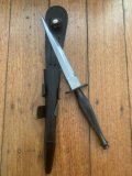 J.NOWILL & SONS  J.ADAMS SHEFFIELD ENGLAND BLACK/SILVER FS COMMANDO KNIFE