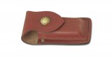 Puma Knife Sheath: Brown Small Vertical Leather Knife Pouch