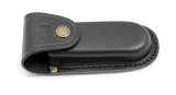Puma Knife Sheath: Black Vertical Leather Knife Pouch