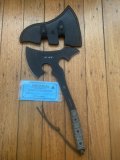 TOPS KNIVES: VI AX Viking Axe Solid 1075 Steel Black linen Micarta Handle & Case