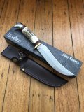 Linder Classic Skinner with 6" Carbon Upswept Steel Blade and Stag Antler Handle