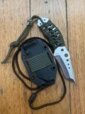 CRKT COVERT TRIUMPH TACTICAL MILITARY TANTO SILVER BLADE NECK/BOOT KNIFE