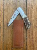 Al Mar Japan E1005 EAGLE Stag Handled Gentlemen's Knife in original Pouch