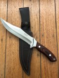 Joker Knives: Joker CR-01 Antelope with Laminated Red Wood Handle and Leather Sheath