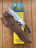 Puma Knife: Puma SGB HalfMoon Fixed Blade Knife with Stag Antler Handle